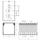 GOULOTTE DE CABLAGE GRIS RAL70 30 60X60 U23X