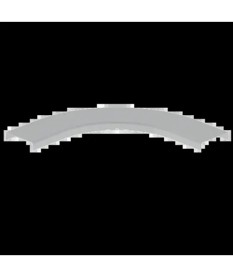 COUVERCLE COUDE PLAT 90 GRIS R AL7035 75 U23X
