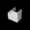 ANGLE PLAT GRIS RAL7035 40X60 U24X