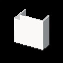 ANGLE PLAT BLANC RAL9010 40X90 U24X