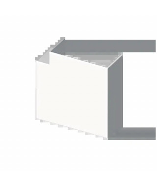 ANGLE PLAT BLANC RAL9010 60X90 U24X