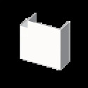 ANGLE PLAT BLANC RAL9010 60X19 0 U24X