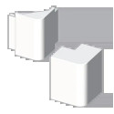 ANGLE EXTERIEUR BLANC RAL9010 40X90 U24X