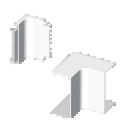 ANGLE INTERIEUR BLANC RAL9010 40X90 U24X