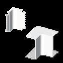 ANGLE INTERIEUR BLANC RAL9010 60X90 U24X