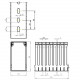 GOULOTTE DE CABLAGE GRIS RAL70 30 80X43 U23X