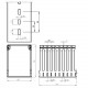 GOULOTTE DE CABLAGE GRIS RAL70 30 80X60 U23X