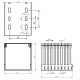 GOULOTTE DE CABLAGE GRIS RAL70 30 80X80 U23X