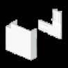 ANGLE PLAT BLANC RAL9010 50X10 0 U24X