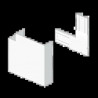 ANGLE PLAT BLANC RAL9010 50X13 0 U24X