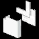 ANGLE PLAT BLANC RAL9010 50X15 0 U24X