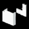 ANGLE PLAT BLANC RAL9010 70X10 0 U24X
