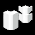 ANGLE EXTERIEUR BLANC RAL9010 50X150 U24X