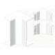 ANGLE INTERIEUR BLANC RAL9010 50X150 U24X