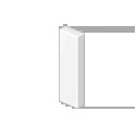 EMBOUT DE FERMETURE BLANC RAL9 010 50X80 U42X SANS HALOGENES