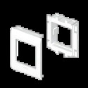 ADAPTATEUR 1 APPAREIL. MOSAIC BLC RAL9010 65 U42X SANS HALOG