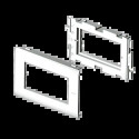 ADAPTATEUR 2 APPAREILLAGES MOS AIC BLANC RAL9010 65 U24X