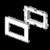 ADAPTATEUR 2 APPAREILLAGES MOS AIC BLANC RAL9010 65 U24X