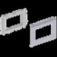 ADAPTATEUR 2 APPAREILLAGES MOS AIC COULEUR ALU 80 U24X