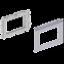 ADAPTATEUR 2 APPAREILLAGES MOS AIC COULEUR ALU 80 U24X