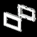 ADAPTATEUR 2 APPAREILLAGES MOS AIC BLANC RAL9010 80 U24X