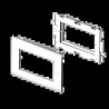ADAPTATEUR 2 APPAREILLAGES MOS AIC BLANC RAL9010 80 U24X