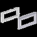 ADAPTATEUR 3 APPAREILLAGES MOS AIC COULEUR ALU 80 U24X