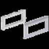 ADAPTATEUR 3 APPAREILLAGES MOS AIC COULEUR ALU 80 U24X
