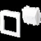 PLASTRON INCLINE 2 RJ45 BLANC RAL9010 80 U24X