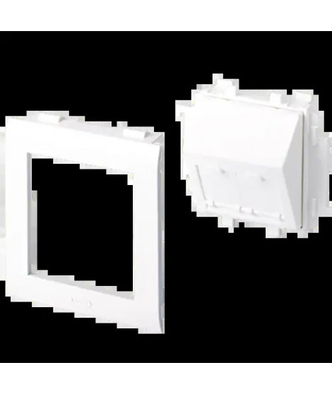 PLASTRON INCLINE 2 RJ45 BLANC RAL9010 80 U24X
