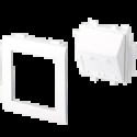 PLASTRON INCLINE 2 RJ45 BLANC RAL9010 80 U24X