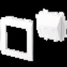 PLASTRON INCLINE 2 RJ45 BLANC RAL9010 80 U24X