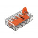 BORNE WAGO 221 MINI 5X6MM² A LEVIER BOITE DE 15