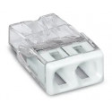 BORNE WAGO 2273 - 2 X 0,5 A 2,5MM² TRANSP. / BLANC
