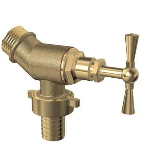 ROBINET ARROSAGE OBLIQUE ARRIVEE 1/2 NEZ 3/4