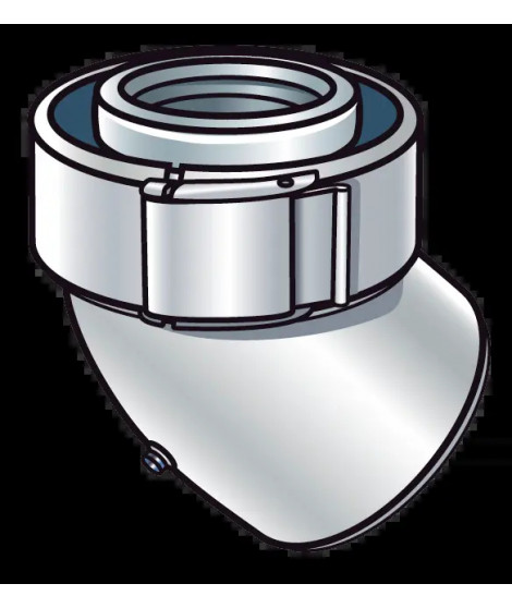 JEU 2 COUDES 45° 80/125 CONDENSATION GAZ