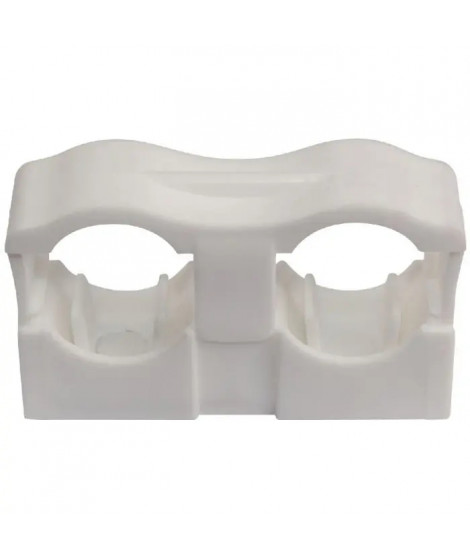 COLLIER DOUBLE POUR TUBE DE 12 A 22 BLANC