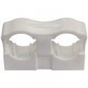 COLLIER DOUBLE POUR TUBE DE 12 A 22 BLANC