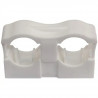 COLLIER DOUBLE POUR TUBE DE 12 A 22 BLANC