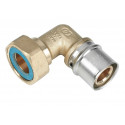 COUDE A SERTIR A VIS ECROU TOURNANT 20/27 90' D.16
