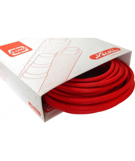 COURONNE 50M TUBE FLUXO FOURREAU ROUGE D.20