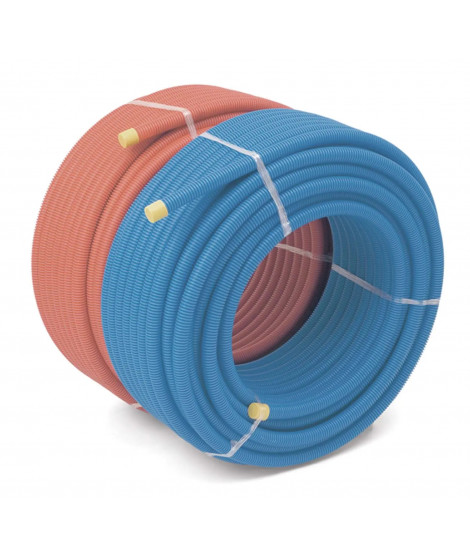 TUBE PREGAINE Ø 25  BLEU  (GAINE ANNELEE ICT PP) REHAU