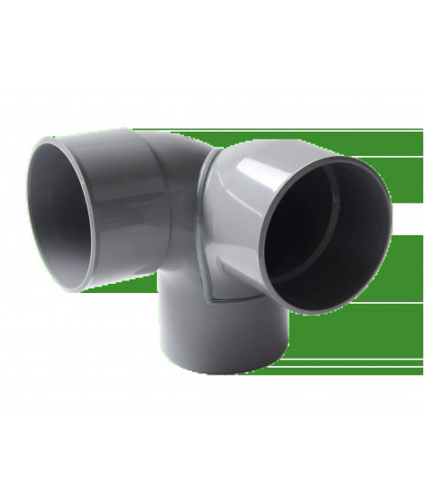 COUDE PVC NICOLL DOUBLE EQUERRE 87.30 MF D.100