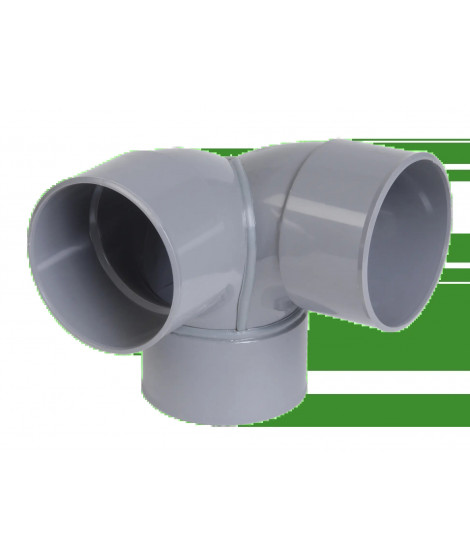 COUDE PVC NICOLL DOUBLE EQUERRE 87.30 FF D.100