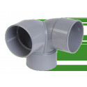 COUDE PVC NICOLL DOUBLE EQUERRE 87.30 FF D.100