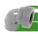 COUDE A JOINT PVC NICOLL 87,30 SYSTEME A JOINT FF D.32