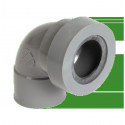 COUDE A JOINT PVC NICOLL 87,30 SYSTEME A JOINT FF D.40