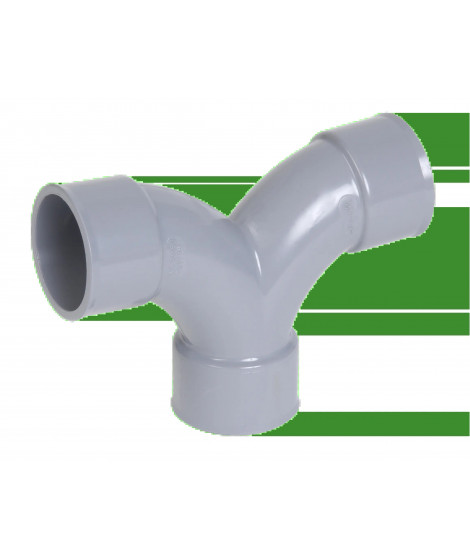COUDE PVC NICOLL DOUBLE PARALLELE 87.30 FF D.50GR