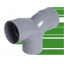 COUDE PVC NICOLL DOUBLE PARALLELE 87.30 MF D.100