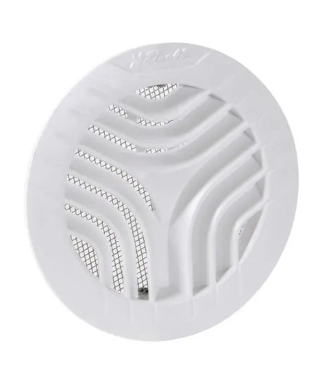 GRILLE ROND NICOLL INTERIEUR BLANC D.125 MOUSTIQUAIRE SOUS SACHET